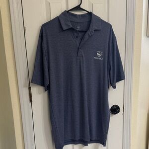 Men's Navy Heather Performance Polo